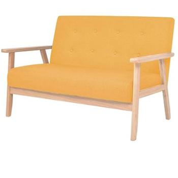 Sedačka Dvoumístná sedačka, textil, žlutá (244658)