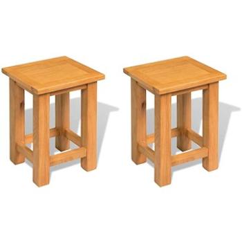 Přístavné stolky 2 ks 27x24x37 cm masivní dubové dřevo 3053417 (3053417)