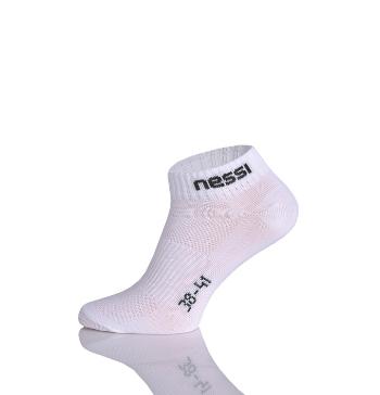 Nessi Sportswear Prodyšné kotníkové ponožky Road S STP-1 White Velikost: 45-47