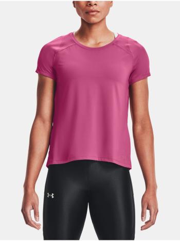 Růžové dámské tričko Under Armour IsoChill Run 200 SS