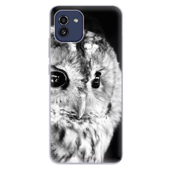 Odolné silikonové pouzdro iSaprio - BW Owl - Samsung Galaxy A03