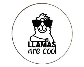 Magnet kulatý kov Llamas are cool