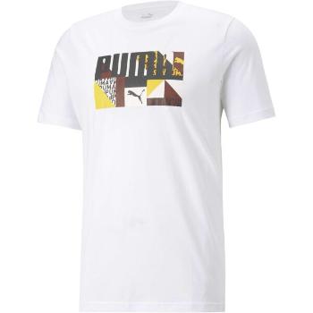 Puma MONOGRAM GRAPHIC TEE Pánské triko, bílá, velikost M