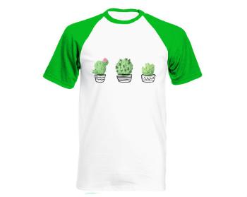 Pánské tričko Baseball Kaktusy