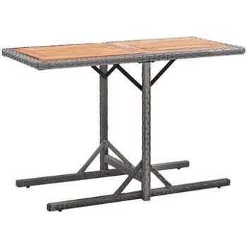  Zahradní stůl antracitový polyratan a masivní akáciové dřevo (46457)