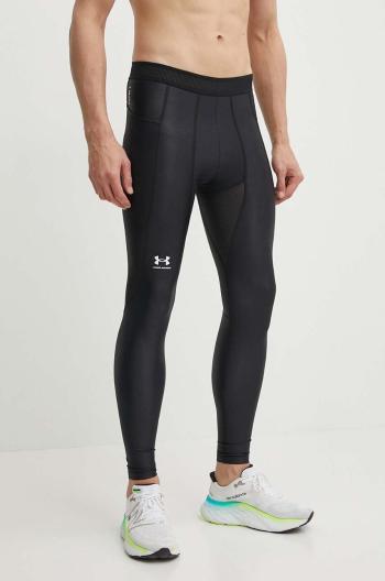 Tréninkové legíny Under Armour Iso-Chill černá barva, hladké