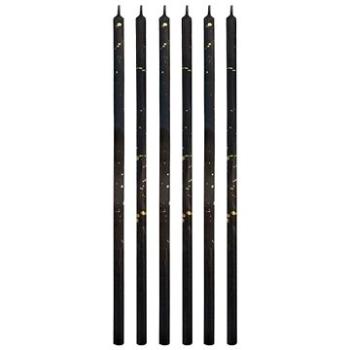 Narozeninové svíčky černé - 16,5 cm - 6 ks (5902973132571)