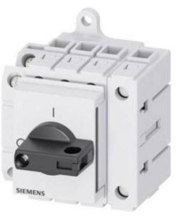 Odpínač Siemens 3LD31301TL11, 25 A, 690 V/AC 1 spínací kontakt, 1 rozpínací kontakt černá 4pólový 16 mm²