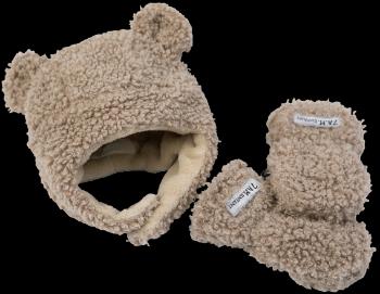 7AM Enfant Komplet čepice a rukavice TEDDY 0-6m