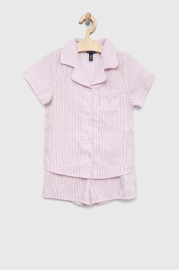 Dětské pyžamo Polo Ralph Lauren růžová barva