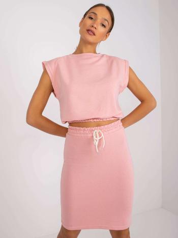 SVĚTLE RŮŽOVÝ KOMPLET SUKNĚ A TOPU URSULA -EM-KMPL-N596.24X-LIGHT PINK Velikost: ONE SIZE