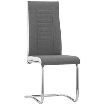 Konzolové jídelní židle 4 ks tmavě šedé textil (281740)