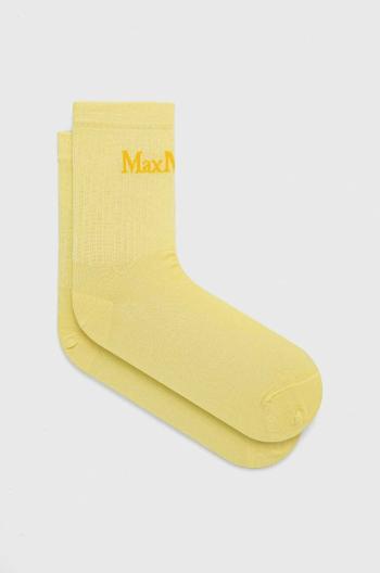 Ponožky Max Mara Leisure dámské, žlutá barva