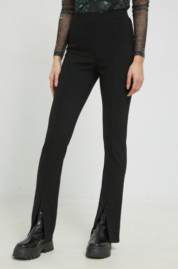 Kalhoty Only dámské, černá barva, přiléhavé, high waist