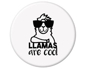 Magnet kulatý plast Llamas are cool