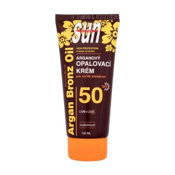 Vivaco Sun Argan Bronz Oil Tanning Cream SPF50 100 ml opalovací přípravek na tělo unisex