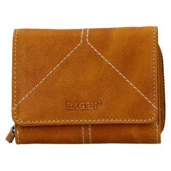 Lagen Dámská peněženka kožená JK 0721 Žlutá