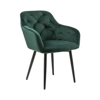Sametová židle – zelená