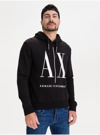 Černá pánská mikina s kapucí Armani Exchange