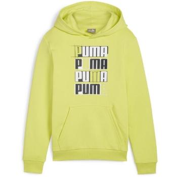 Puma ESSENTIALS + LOGO LAB HOODIE B Dětská mikina, žlutá, velikost