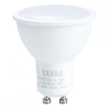 Žárovka LED Tesla bodová, 7W, GU10, teplá bílá