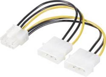 Napájecí adaptér Renkforce 2x Molex zástrčka 4pol. - 1x PCIe zástrčka 8pol., 0,15 m