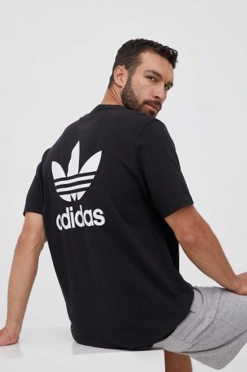 Bavlněné tričko adidas Originals černá barva, s potiskem