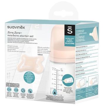 Suavinex Antikoliková sada Zerø.Zerø™ (láhev 180 ml + dudlík)