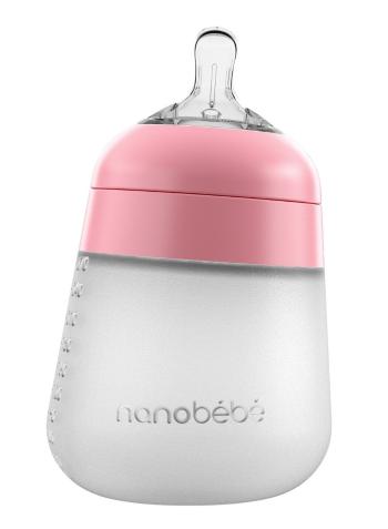 Nanobébé silikonová dětská Flexy růžová 270 ml 1 ks
