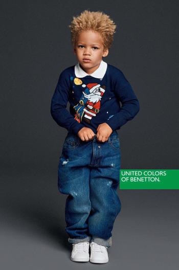 Dětský svetr United Colors of Benetton černá barva, lehký