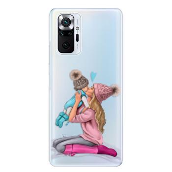 Odolné silikonové pouzdro iSaprio - Kissing Mom - Blond and Boy - Xiaomi Redmi Note 10 Pro