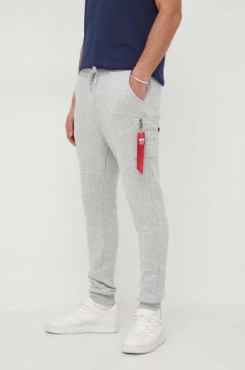 Tepláky Alpha Industries NASA Cargo Sweat Jogger šedá barva, 118369.17