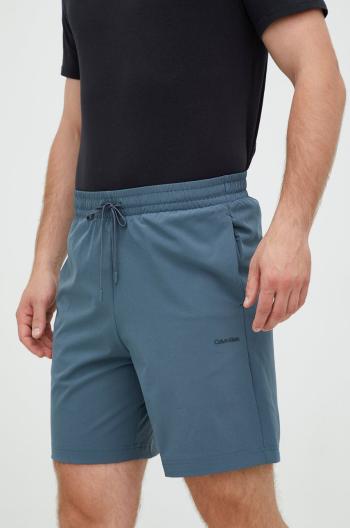 Tréninkové šortky Calvin Klein Performance Ck Essentials pánské, šedá barva