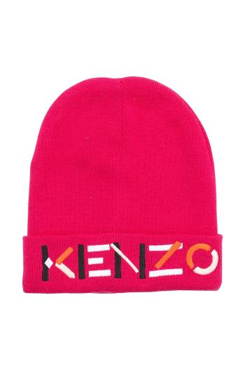 Dětska čepice Kenzo Kids růžová barva,