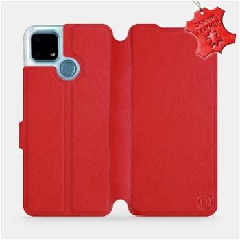Kožené flip pouzdro na mobil Realme 7i - Červené -  Red Leather (5903516588152)