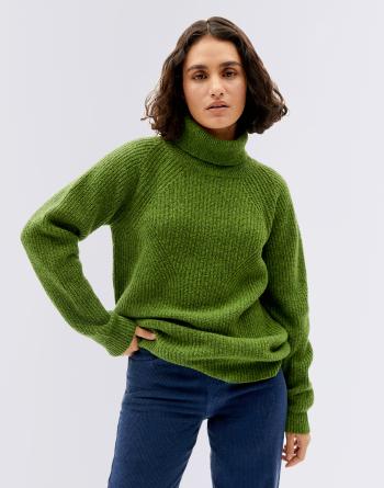 Thinking MU Parrot Green Matilda Knitted Sweater PARROT GREEN M