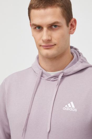 Mikina adidas pánská, růžová barva, s kapucí, hladká, IN0328