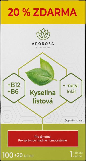 Aporosa Kyselina listová +B12, +B6 120 tablet