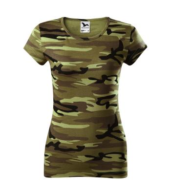 MALFINI Dámské tričko Camo Pure - Maskáčová zelená | XXL