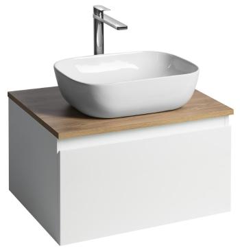 AQUALINE ALTAIR skříňka s deskou 62,5 cm, bílá/dub emporio AI267-02