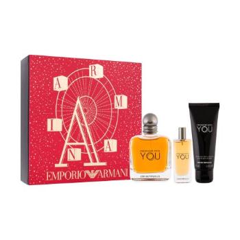 Giorgio Armani Emporio Armani Stronger With You dárková kazeta toaletní voda 100 ml + sprchový gel 75 ml + toaletní voda 15 ml pro muže