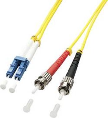 Optické vlákno kabel LINDY 47460 [1x zástrčka LC - 1x ST zástrčka], 1.00 m, žlutá