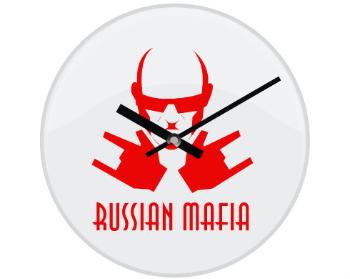 Hodiny skleněné Russian mafia