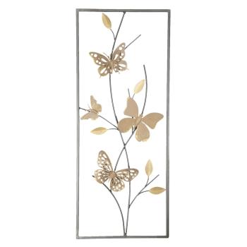 Nástěnná kovová dekorace Butterflies - 25*3*61 cm 6Y2948