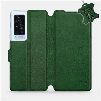 Kožené flip pouzdro na mobil Vivo X60 Pro 5G - Zelené -  Green Leather (5903516815722)