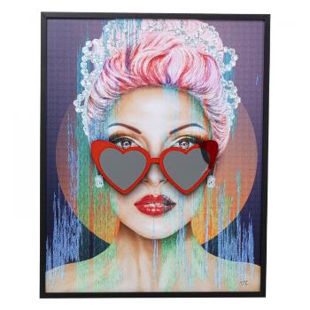 Zarámovaný obraz Heart Glasses 80 × 100 cm