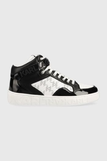 Kožené sneakers boty Karl Lagerfeld KL61056 KUPSOLE III černá barva