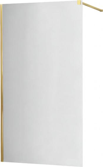 MEXEN/S KIOTO Sprchová zástěna WALK-IN 120x200 cm 8 mm, zlatá, zrcadlové sklo 800-120-101-50-50