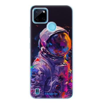 Odolné silikonové pouzdro iSaprio - Neon Astronaut - Realme C21Y / C25Y