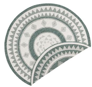 NORTHRUGS - Hanse Home koberce Kusový koberec Twin Supreme 103415 Jamaica green creme kruh - 140x140 (průměr) kruh cm Zelená